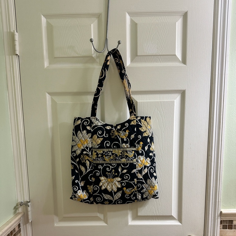 Vera Bradley Black and Gold Floral Tote